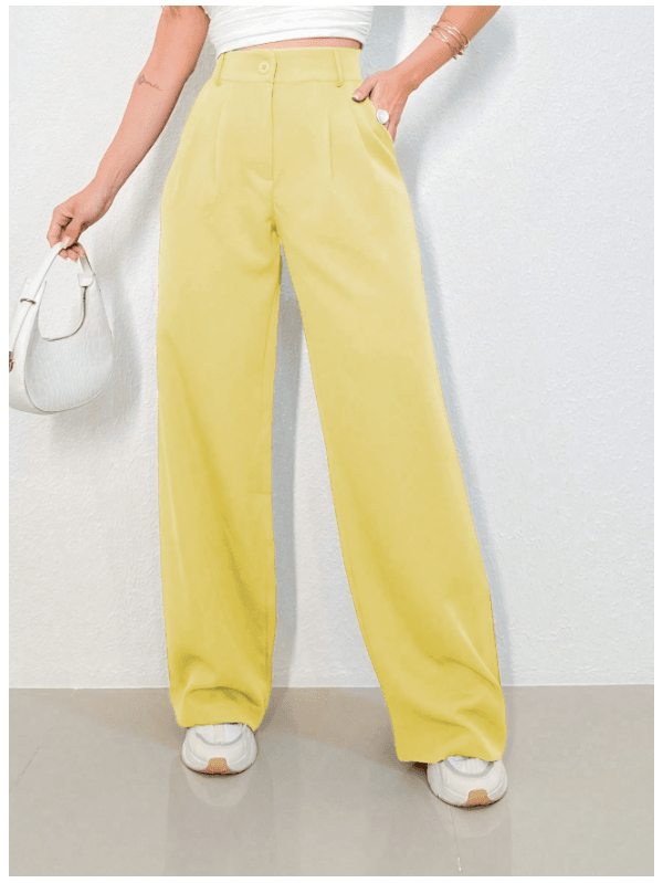 REF: 3271 - Calça Feminina Cintura Alta Amarelo