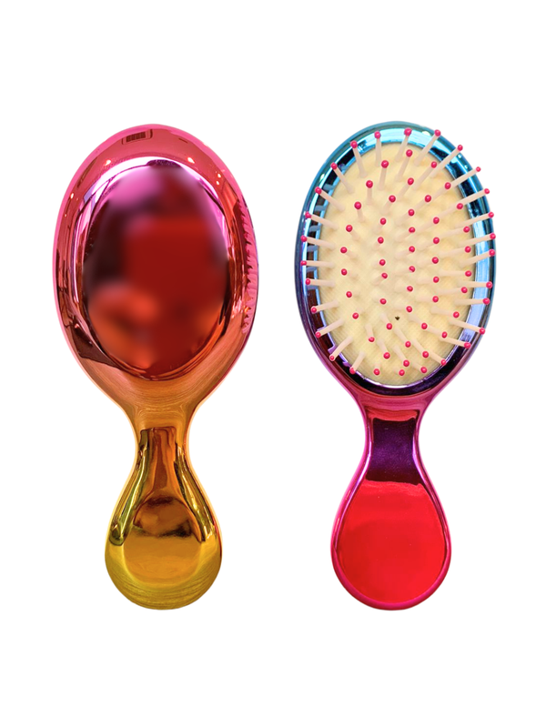 Mini escova de cabelo com cerdas de nylon macias