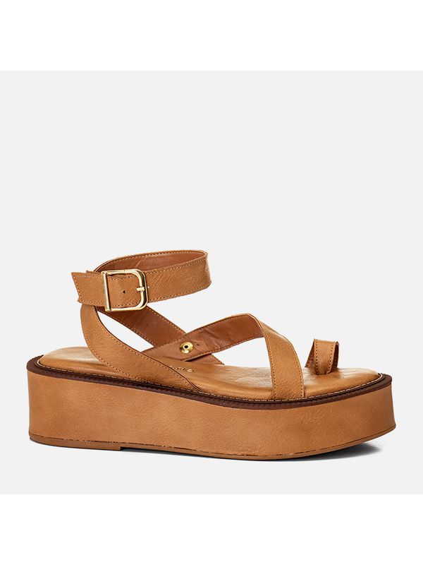 Plataforma Feminino Milano Palha 14186 - 141860110... - Comprou Já