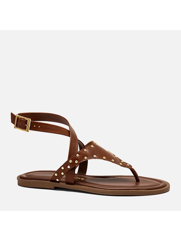 Rasteiras-flats Feminino Milano Marrom 14221 - 142... - Comprou Já