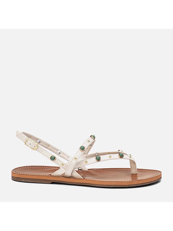 Rasteiras-flats Feminino Milano Off White 13837 - ... - Comprou Já