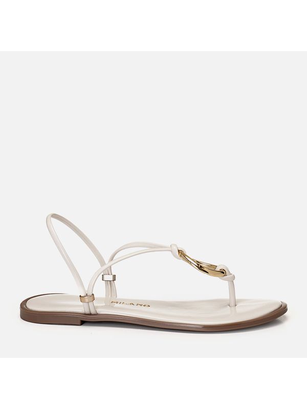 Rasteiras-flats Feminino Milano Off White 14219 - ... - Comprou Já