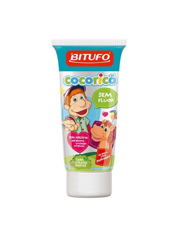 Bitufo Gel Dental Cocoricó Sem Flúor Sabor Morango... - Comprou Já