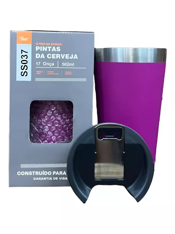 Copo Termico Fucsia 473ml N/a - 000022000100010 - Comprou Já