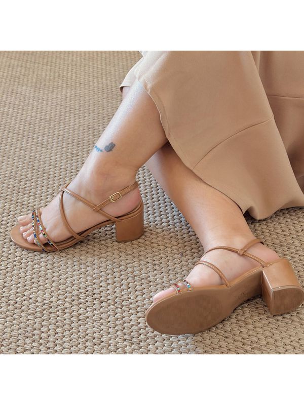 Sandália Camila Caramelo - 6374012003400013 - Comprou Já