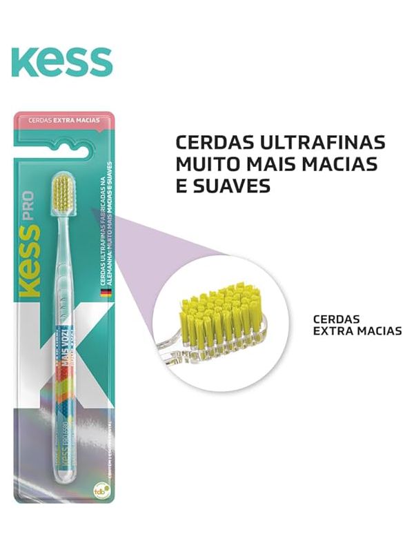 Escova Dental Kess Pro Clear Extra Macia - 0000680... - Comprou Já