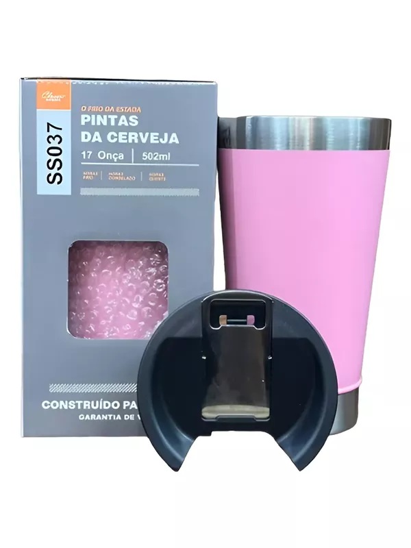 Copo Termico Rosa 473ml N/a - 000023000100010 - Comprou Já