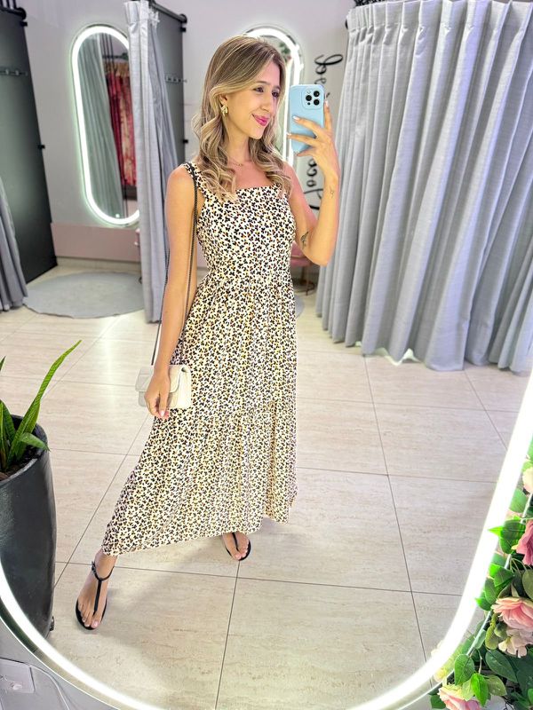 VESTIDO MIDI KATIA OFF FLORIDO - 001548019000005 - Comprou Já