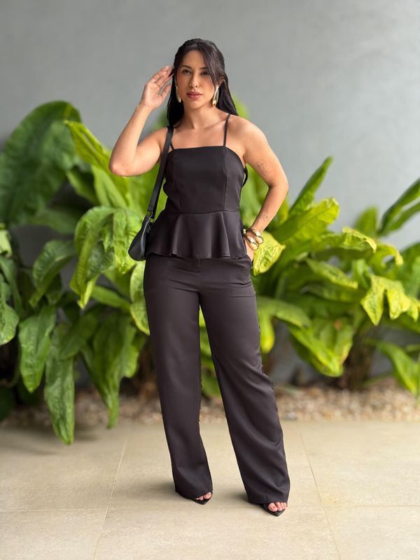 Conjunto Peplum Mavie Calça E Blusa Em Alfaiataria... - Comprou Já