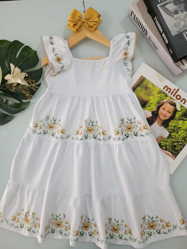 Vestido Flor Bco Milon Branco - 2592687000200007 - Comprou Já
