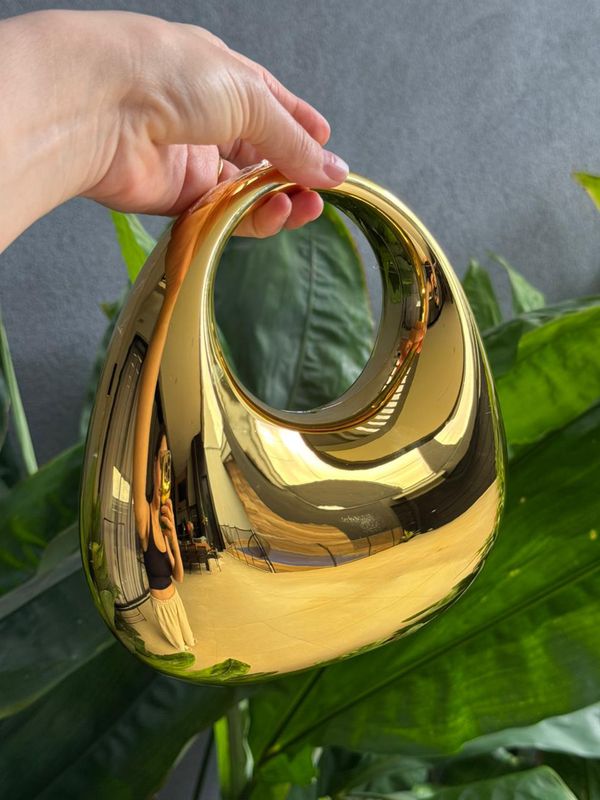 Bolsa Em Metal Dourado - 002180002100008 - Comprou Já