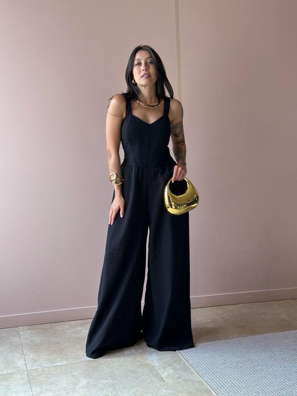 Macacão Longo Natalia Preto - 002192000200008 - Comprou Já