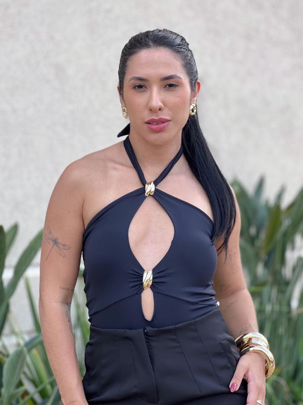 Body Talita Com Detalhes E Ferragem Em Ferragem Pr... - Comprou Já