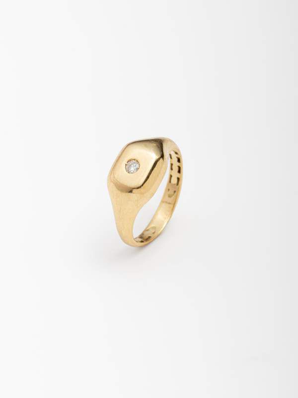 Anel 1 Brilhante Central