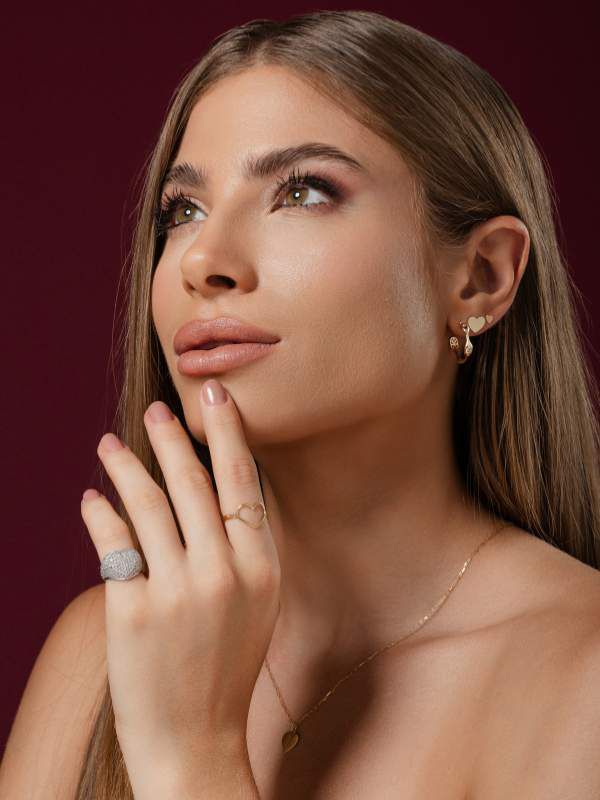 Anel Coração Vazado 