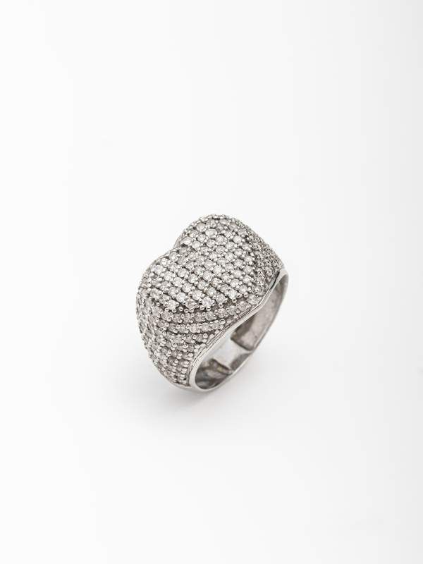 Anel dedinho coração com brilhan...