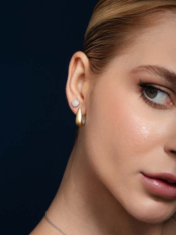 Brinco Argola Gota Bicolor Médio