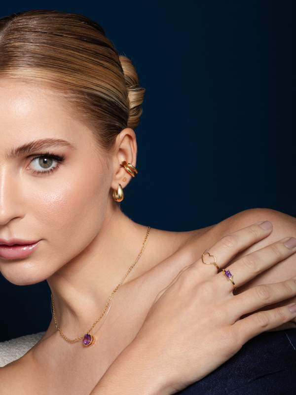 Brinco Argola Gota Ouro Amarelo Médio