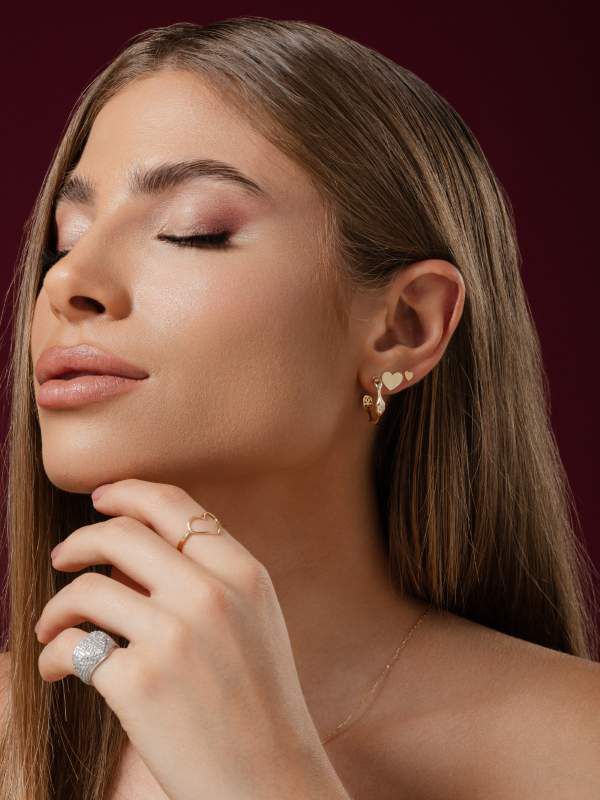 Brinco Chapado Coração G