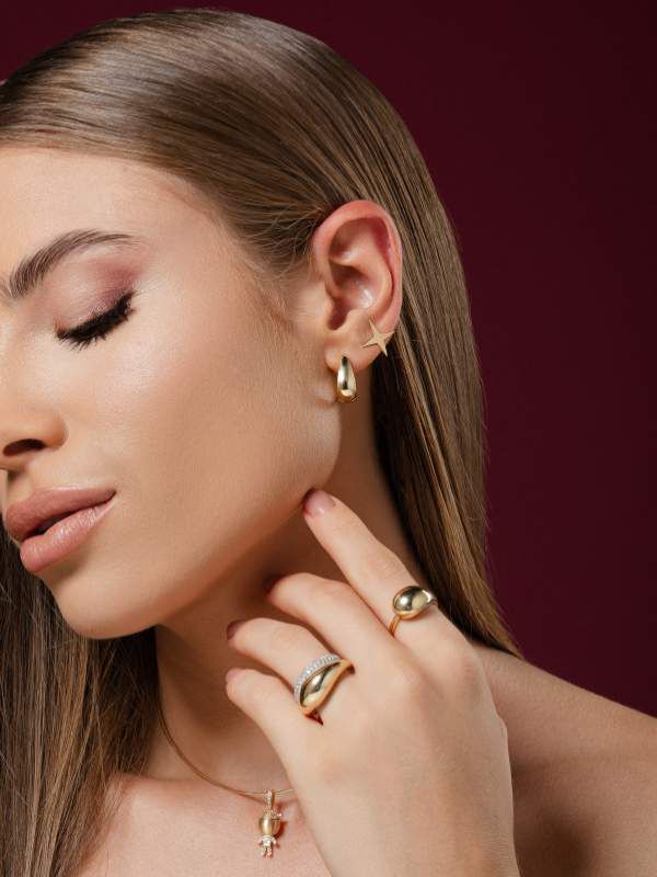 Brinco Chapado Estrela Aurora