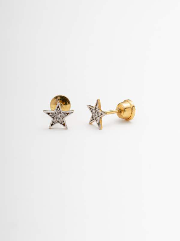 Brinco Estrela 5 Pontas Cravejad