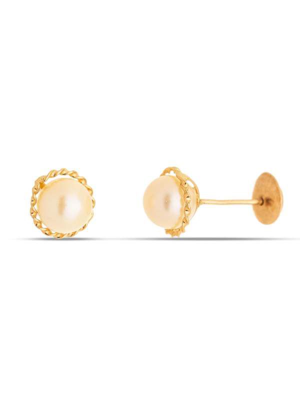 Brinco Pérola Rococo 5mm 