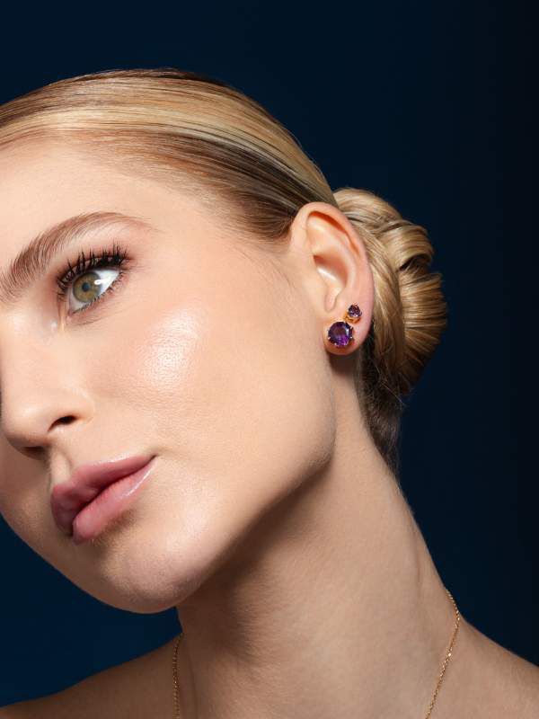 Brinco Solitário Coração