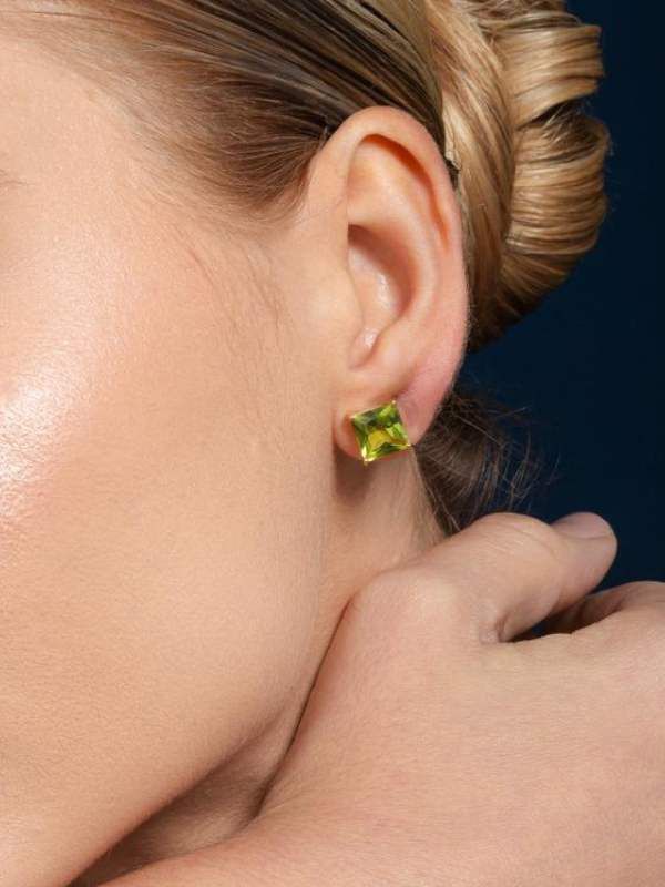 Brinco Solitario Peridoto 