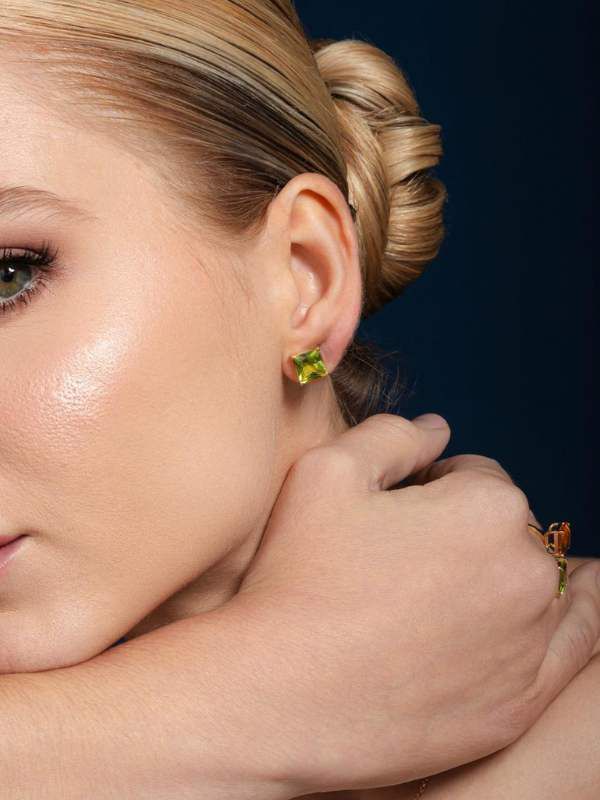 Brinco Solitario Peridoto 