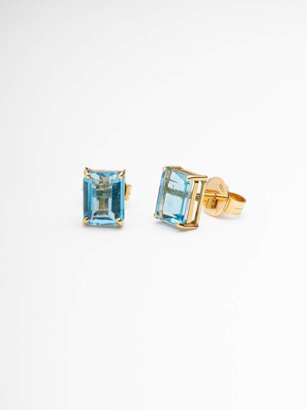 Brinco Solitário Topazio