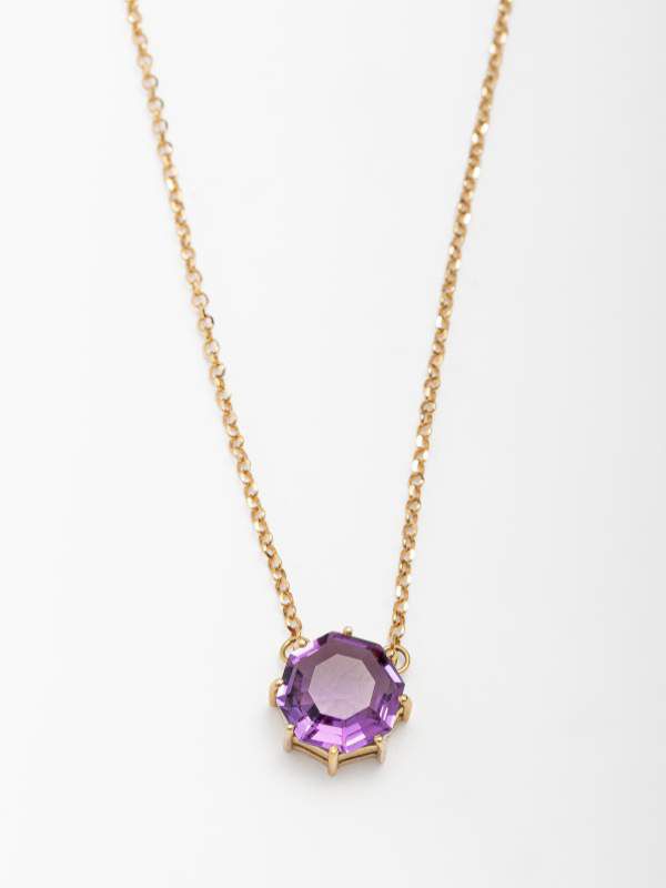 Colar Ametista Octagonal 