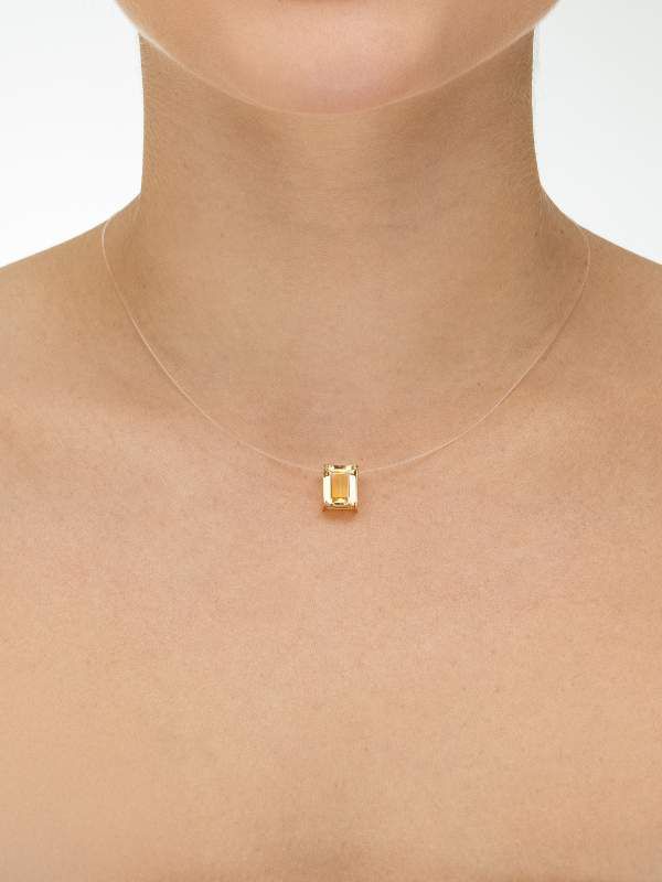 Colar Nylon Com Citrino 