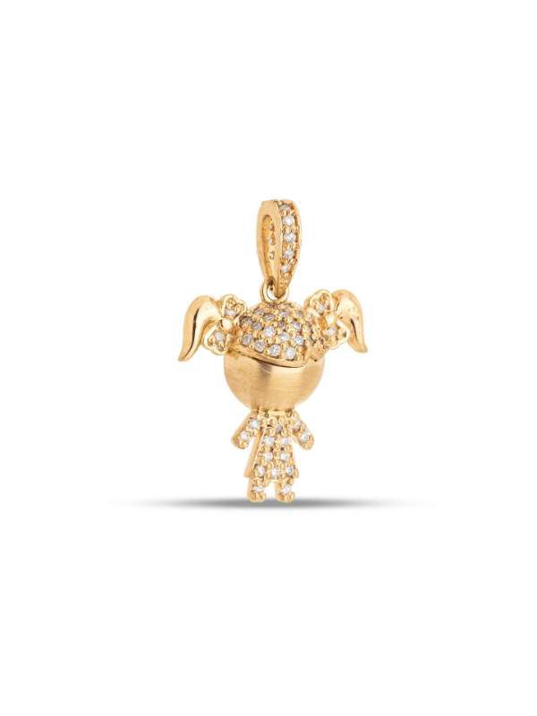 Pingente Menina Cravejado