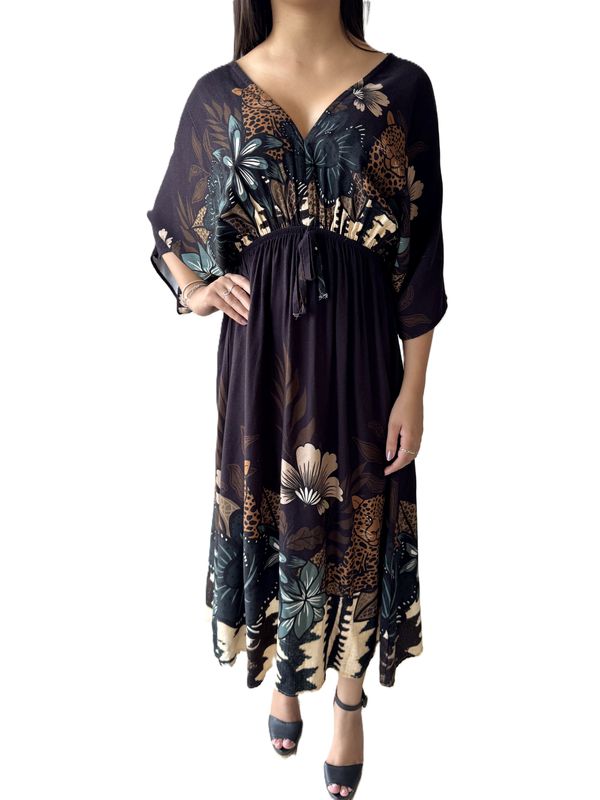VESTIDO LONGO ESTAMPADO GIOVANA MODAS 