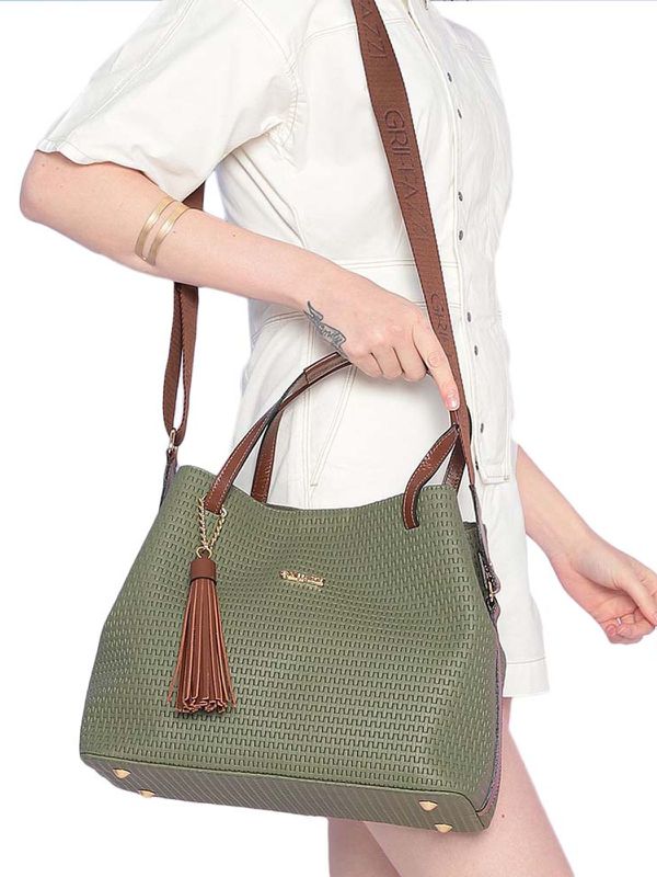 Bolsa de Couro Griffazzi Verde