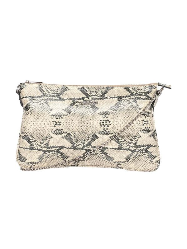 Bolsa Clutch Transversal em Couro Griffazzi Preta