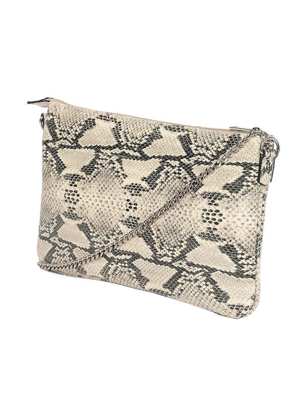 Bolsa Clutch Transversal em Couro Griffazzi Preta