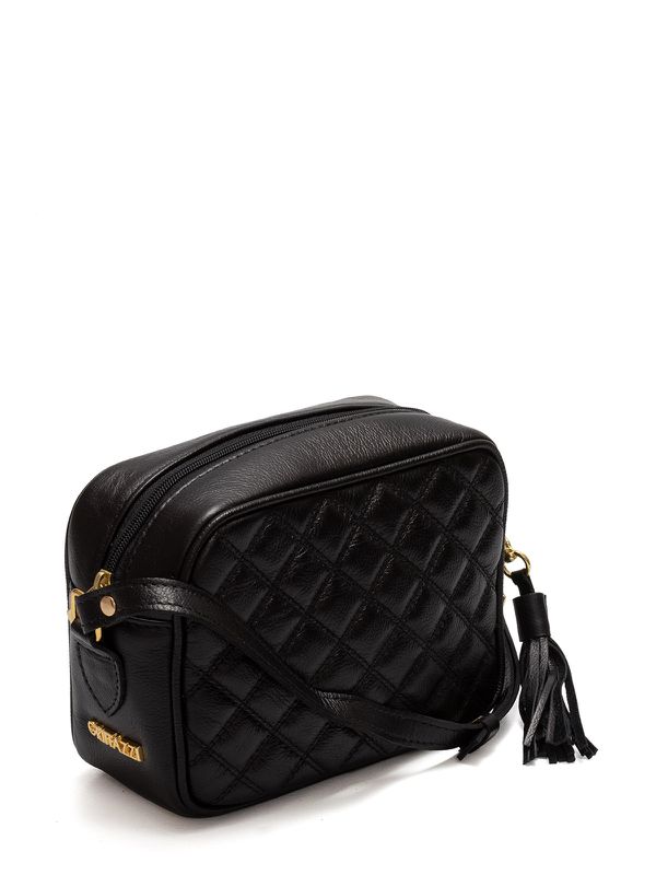 Bolsa de Couro Griffazzi Tranversal Preta