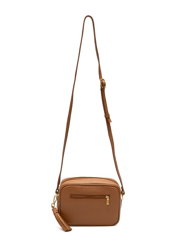 Bolsa de Couro Griffazzi Tranversal Caramelo
