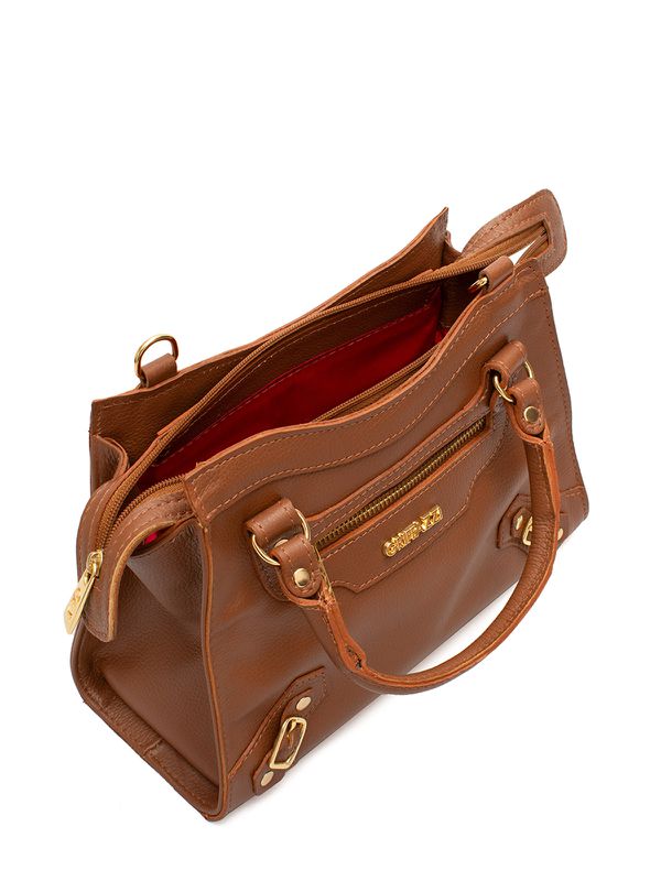 Bolsa de Couro Transversal Griffazzi Marrom