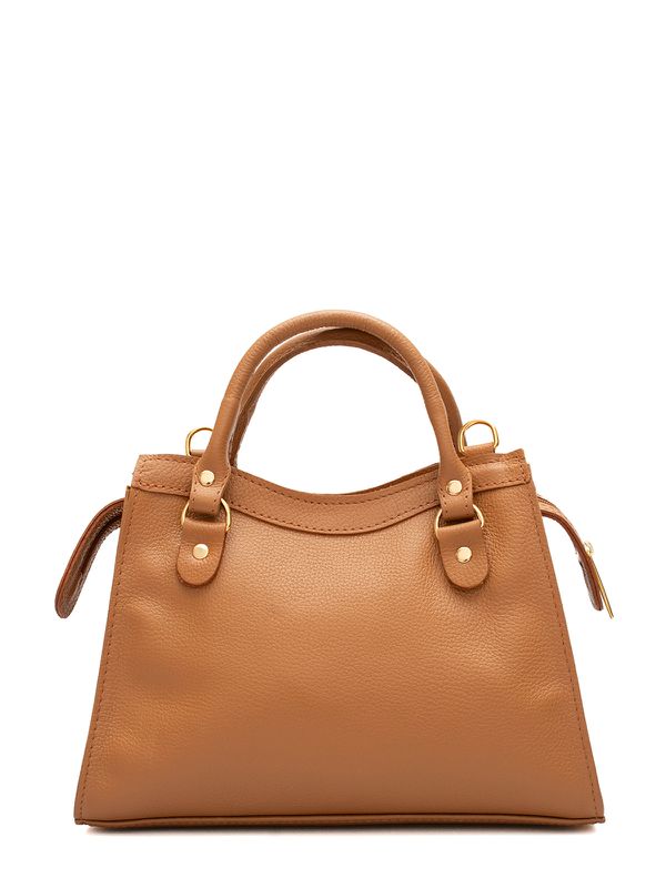 Bolsa de Couro Transversal Griffazzi Caramelo