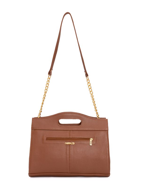 Bolsa de Couro Griffazzi Ombro Marrom