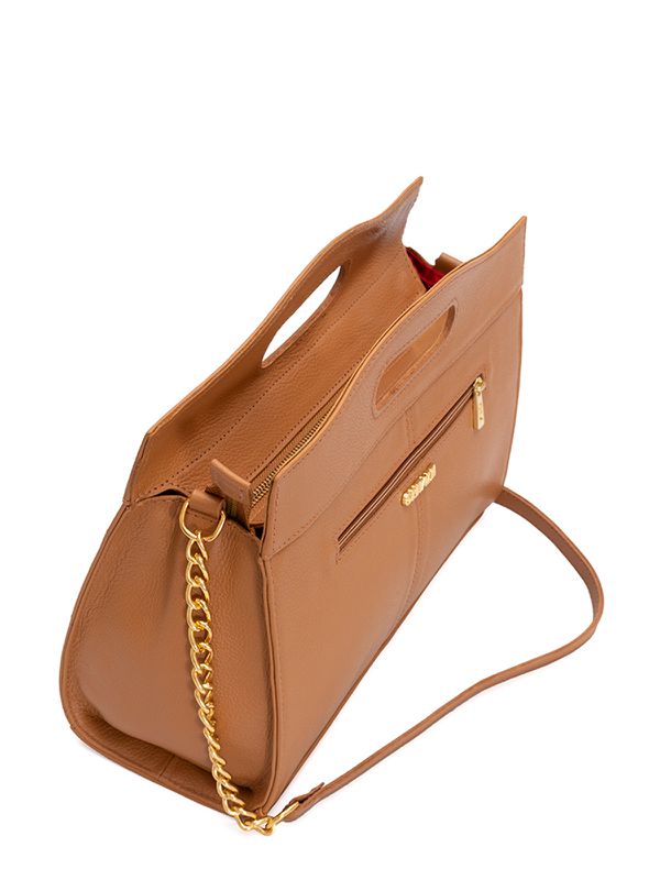 Bolsa de Couro Griffazzi Ombro Caramelo