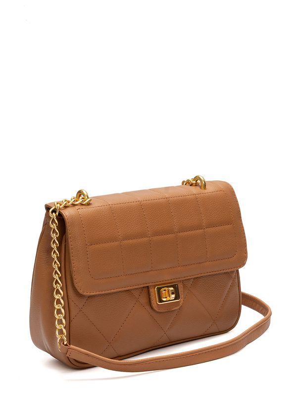Bolsa de Couro Tiracolo Griffazzi Caramelo