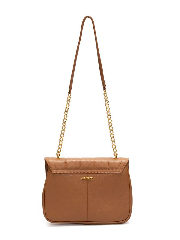 Bolsa de Couro Tiracolo Griffazzi Caramelo