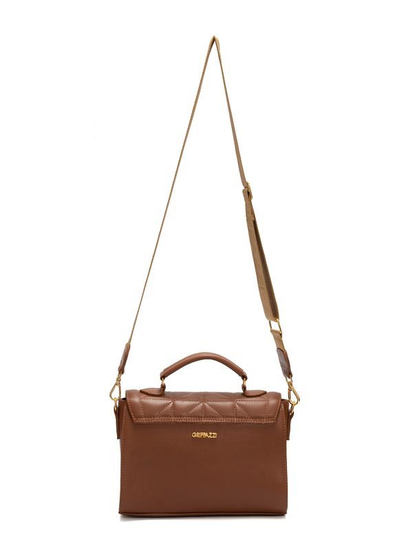 Bolsa de Couro Transversal Griffazzi Marrom