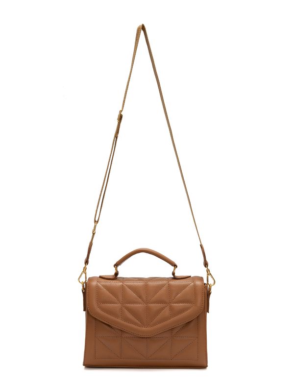 Bolsa de Couro Transversal Griffazzi Caramelo