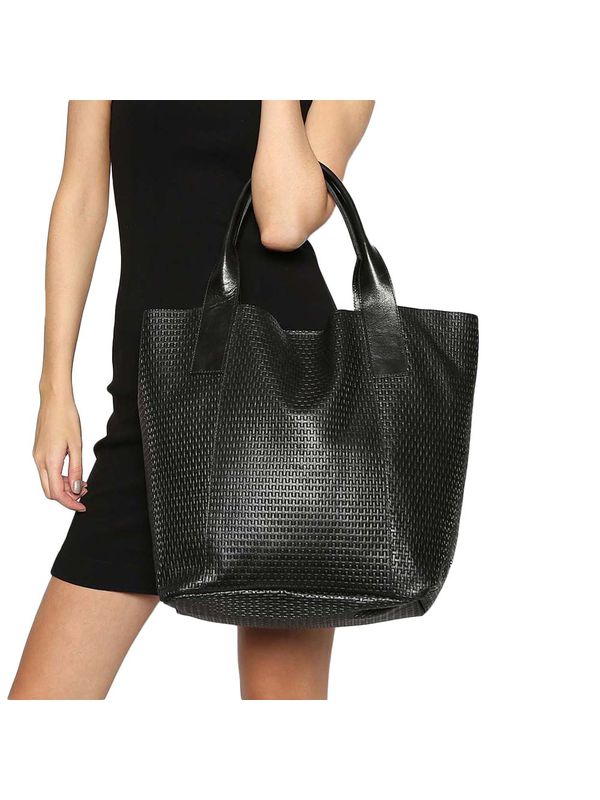 Sacola Griffazzi em Couro Preto