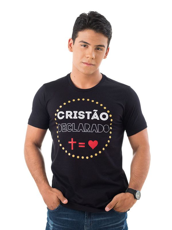 Moda Adventista, Camiseta Cristão Declarado Masculina, Ipromove Moda Com  Propósito