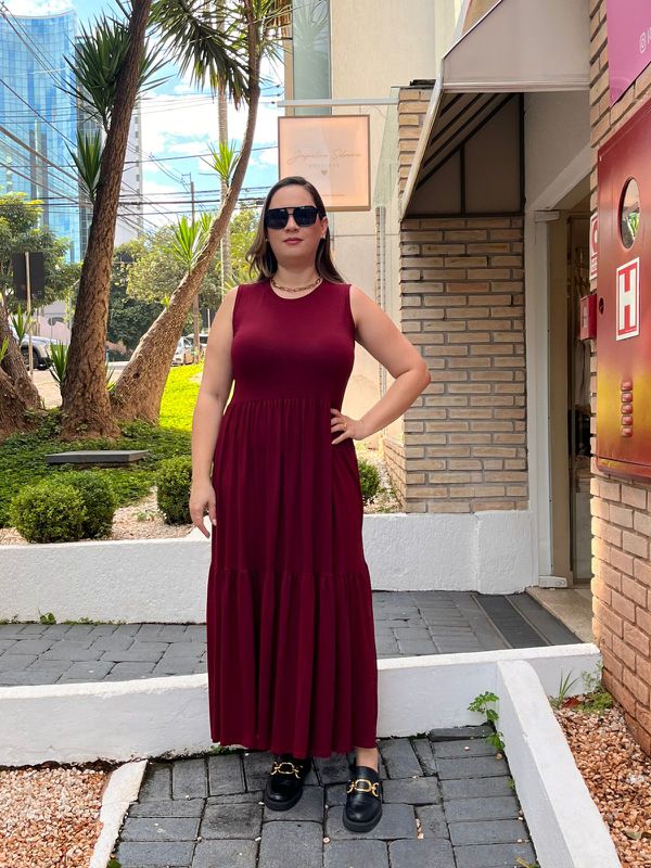 Vestido Laura Cereja